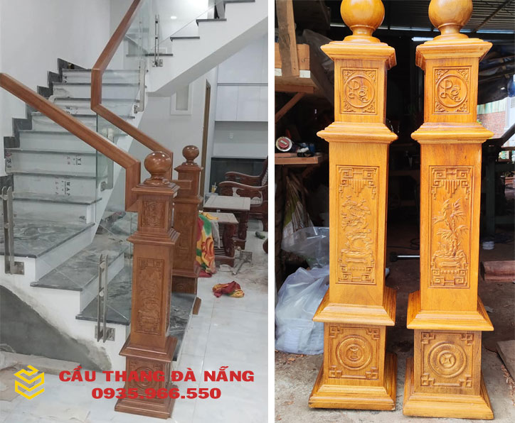 Hoàn thiện bàn giao cầu thang kính cho quý khách tại đường Cù Chính Lan, Thanh Khê, Đà Nẵng
