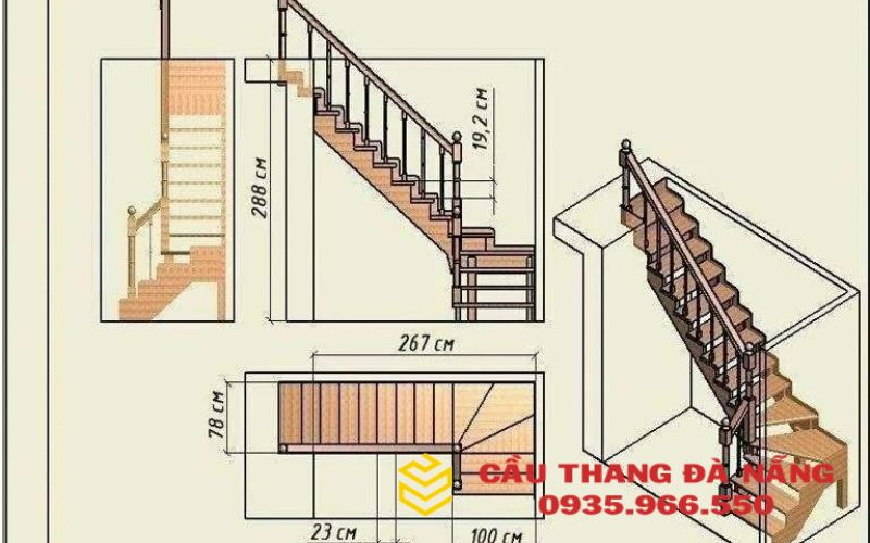 Những nguyên tắc khi thiết kế cầu thang giành cho nhà ống 