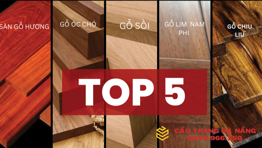 Top 5 loại gỗ được khách hàng ưa chuộng nhất dùng để làm mặt bậc cầu thang gỗ tự nhiên